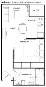 1 Bedroom Executive Apartment
